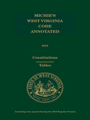 cover image of Michie's West Virginia Code Annotated